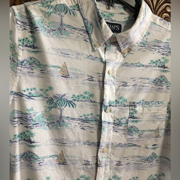 Mens Sailboat Button down and collar shirt. - Picture 11 of 14